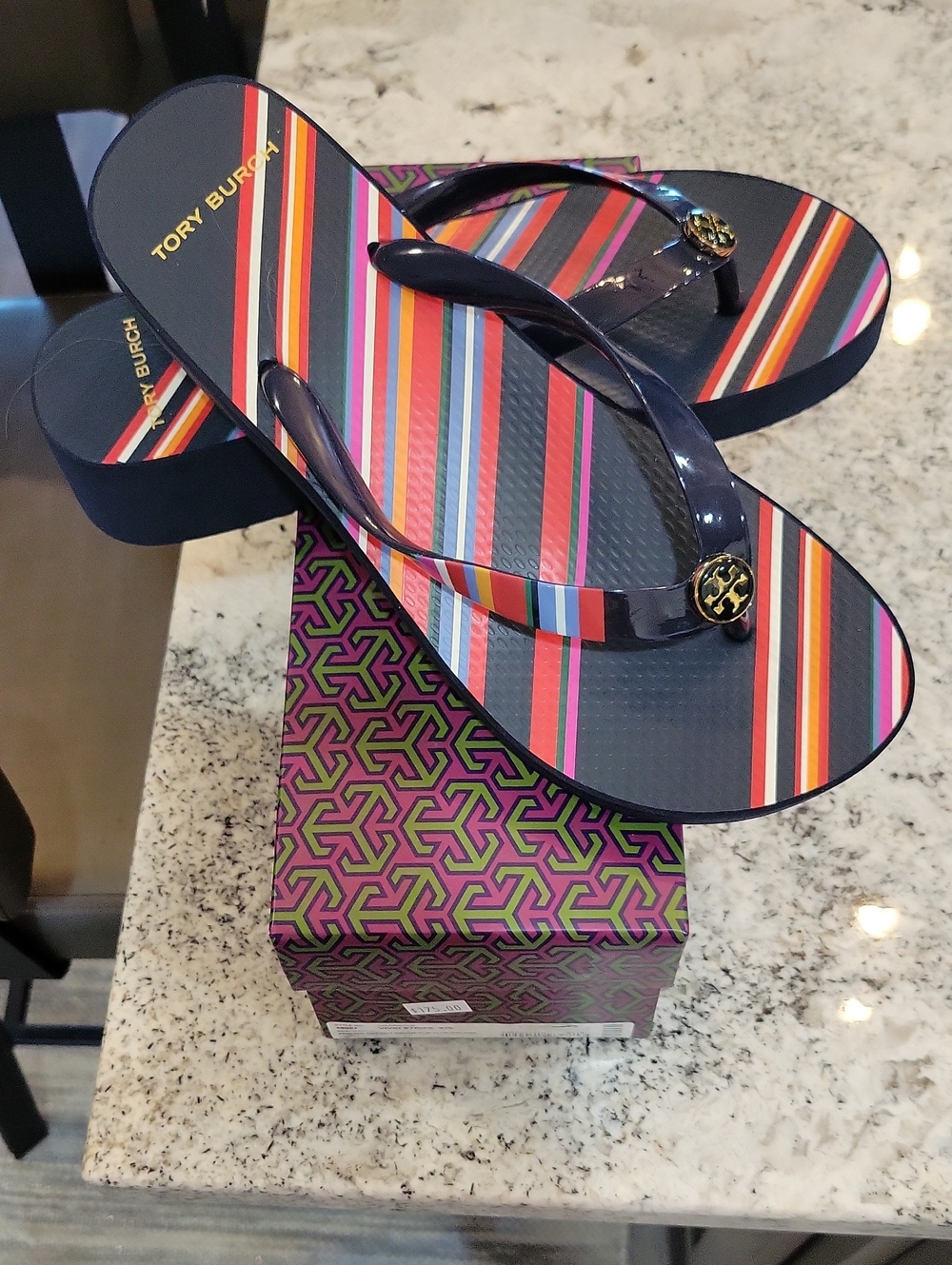 Tory Burch Wedge Flip Flop 9 New In Box